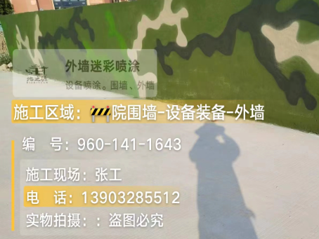 娄底 迷彩漆喷涂价格（按平方米计费）